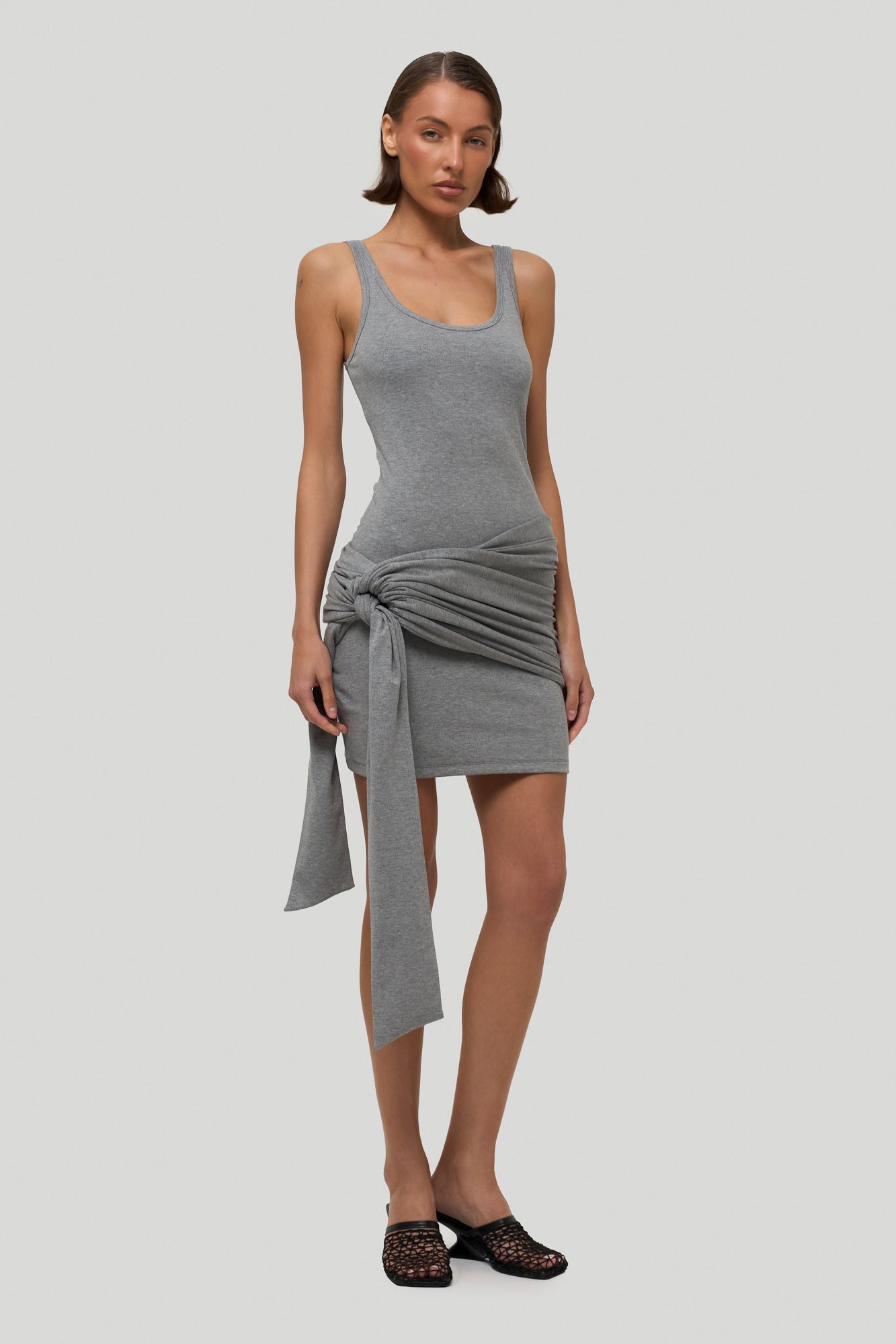 Платье мини с завязками (one size)