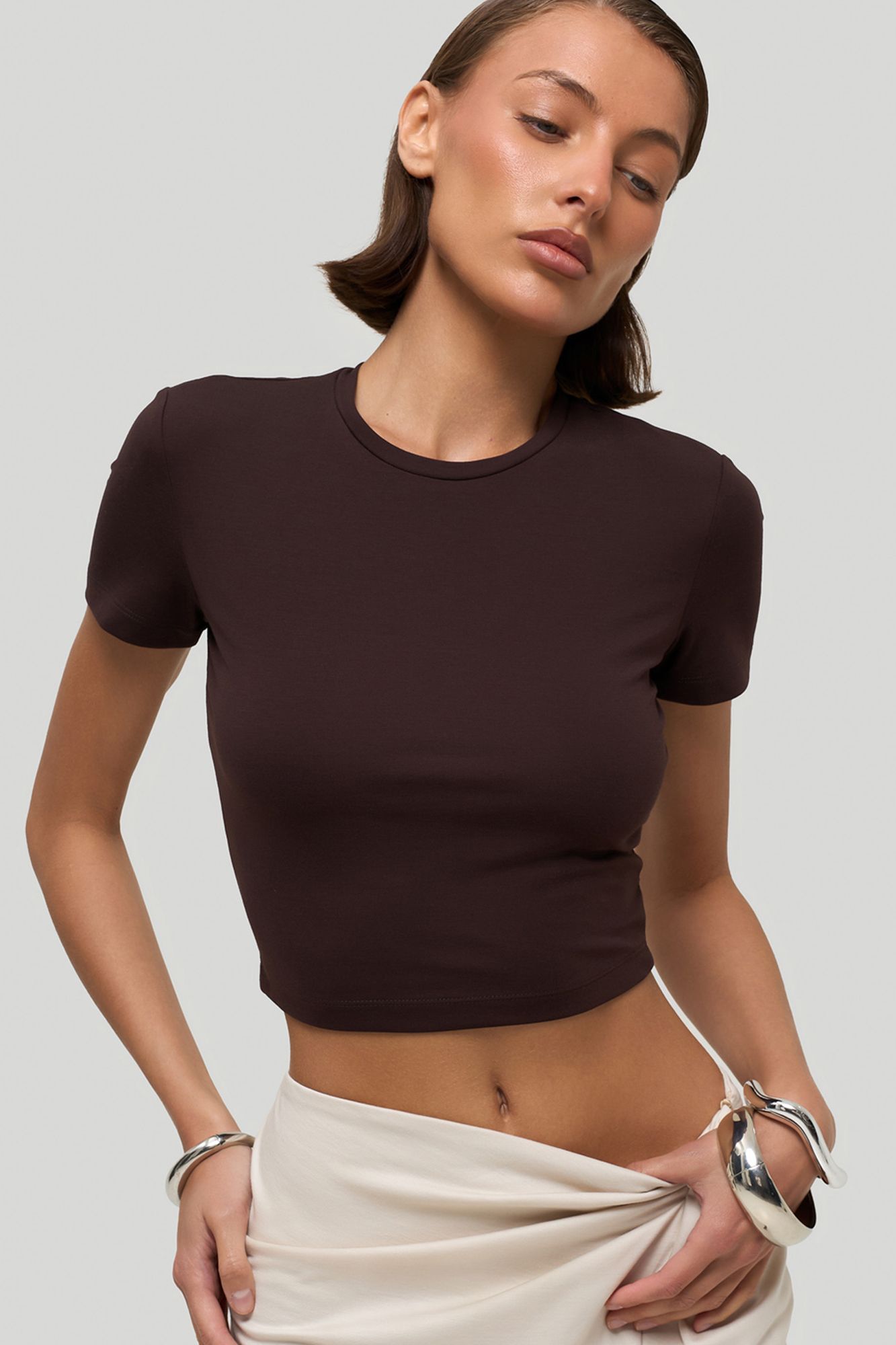 Укороченная футболка slim (S/M)