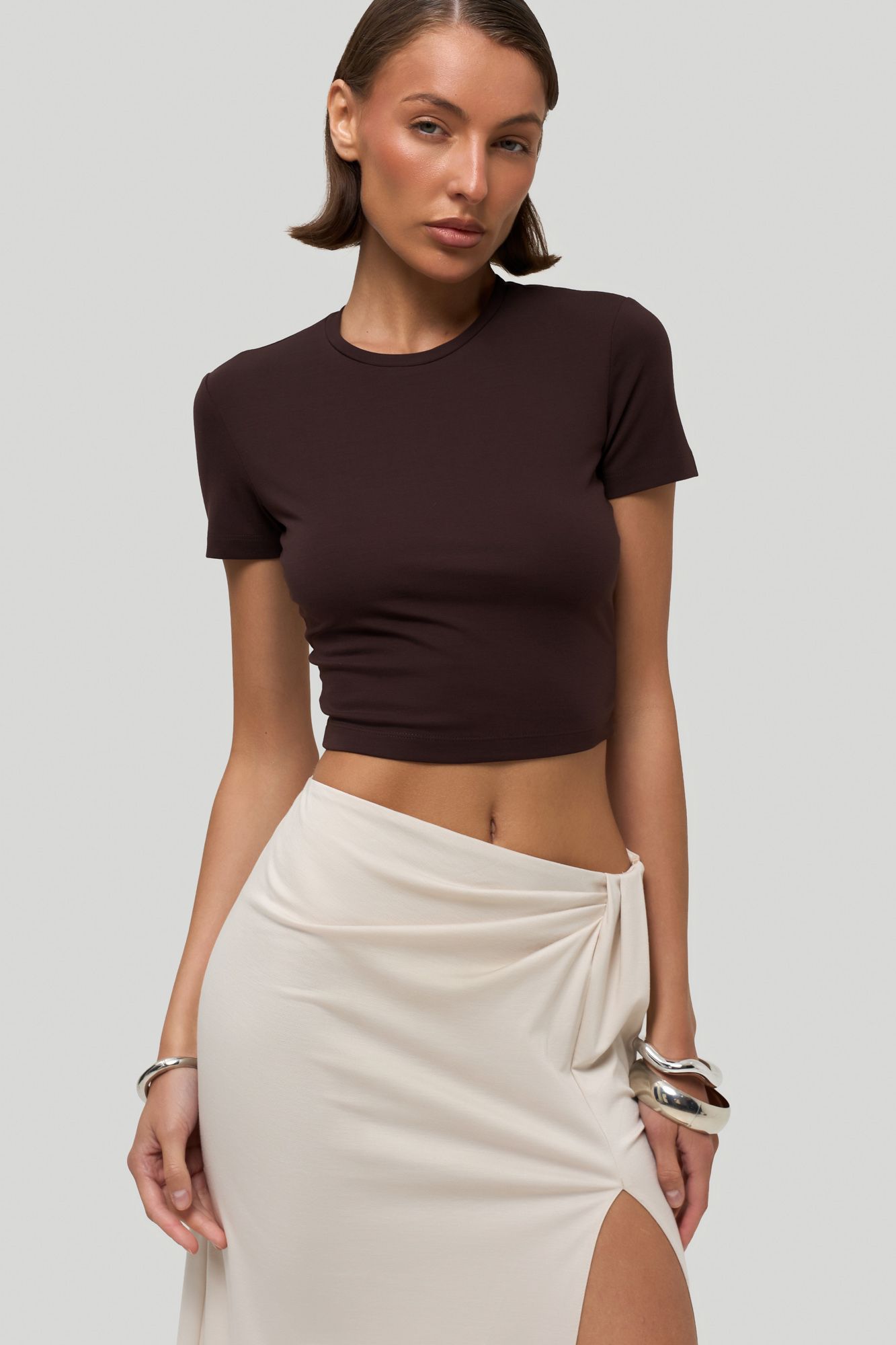 Укороченная футболка slim (S/M)