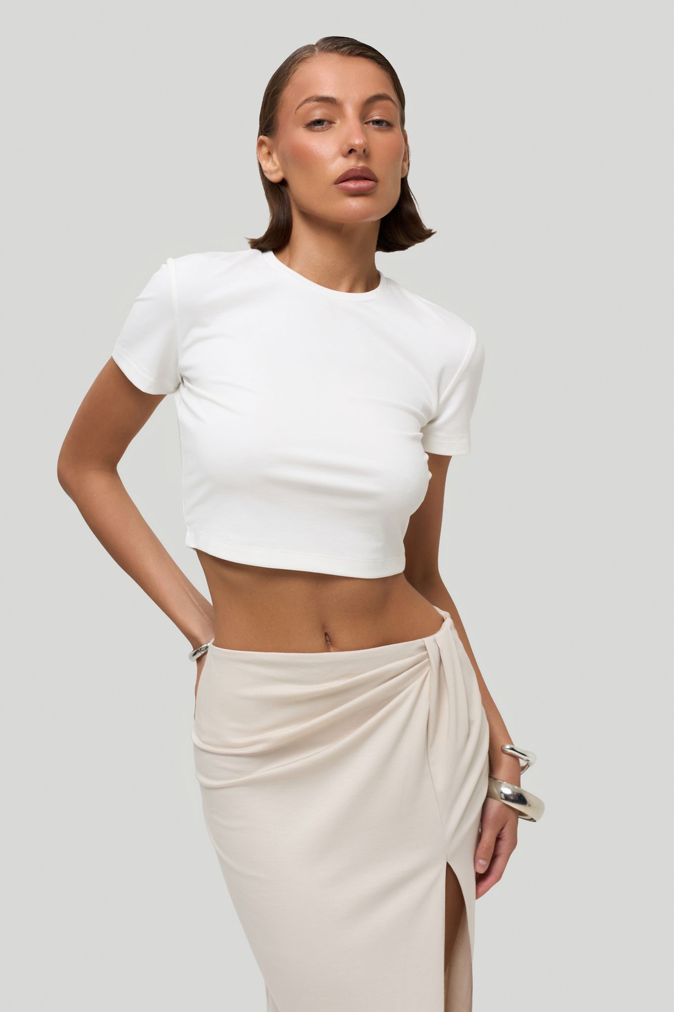 Укороченная футболка slim (S/M)