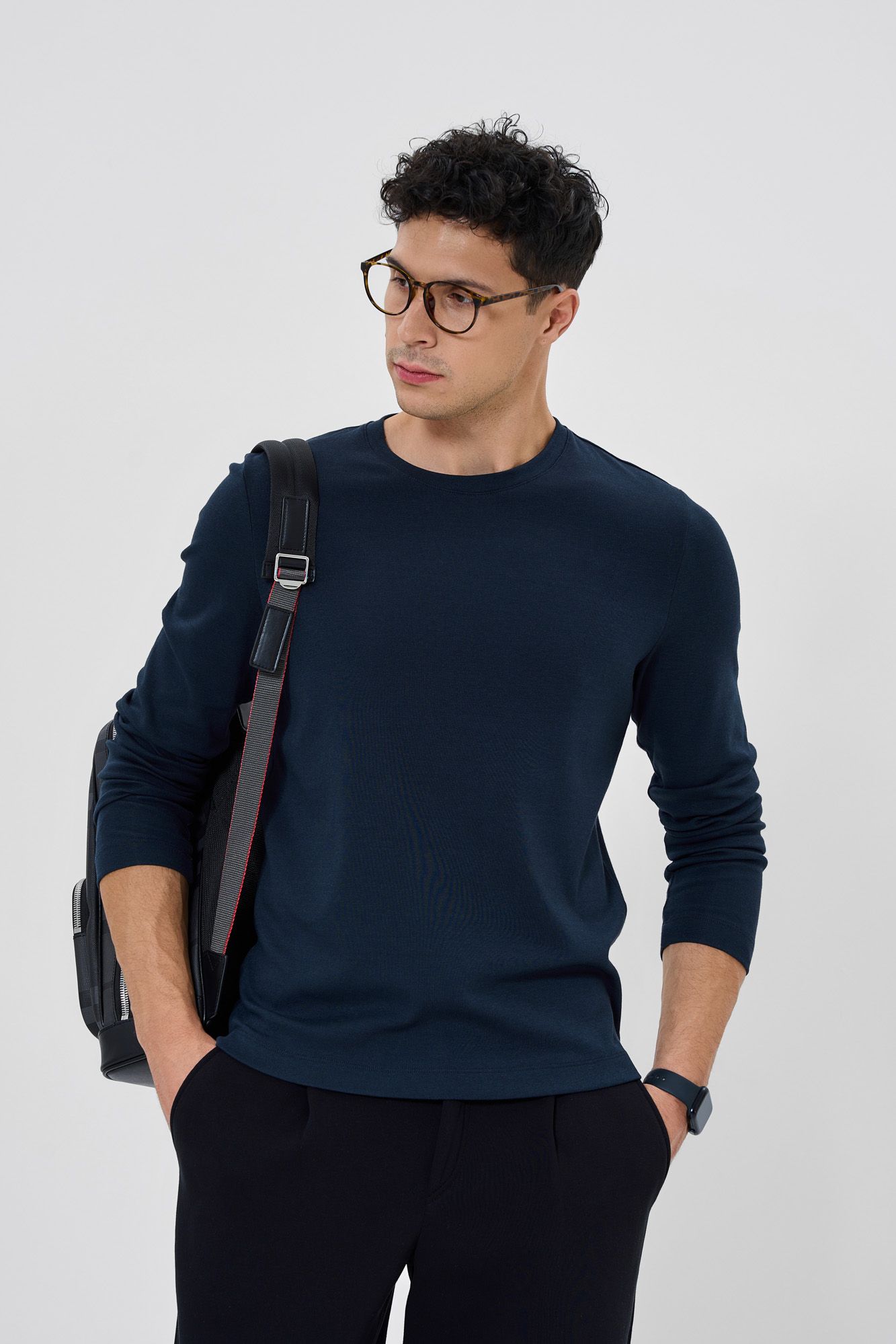 Лонгслив Organic (48 синий)